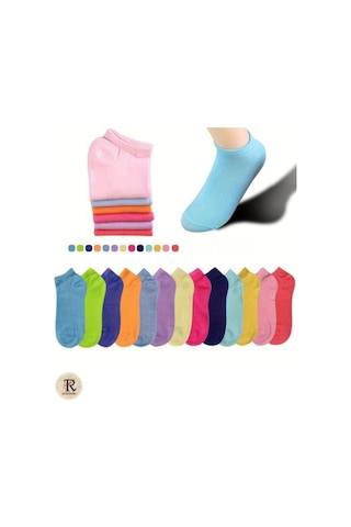 Trampler Extra Soft Kadın Patik Çorap 8 Çift Karışık Renkli Çok Renkli