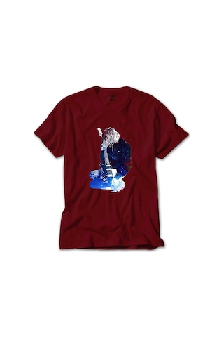 Nirvana Kurt Cobain Galaksi Kırmızı Tişört