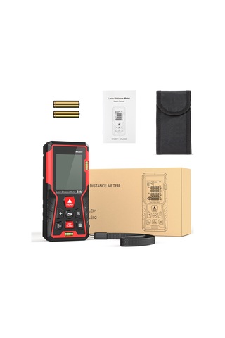 Reedark 50 Metre Lazer Ölçüm Cihazı - 2 Kabarcık Seviyesi, Backlit Lcd, Alan Ve Hacim Ölçümü, Taşınabilir Çanta Ve Kordon Dahil