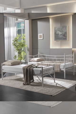 Bedliga Daily Yavrulu Daybed Tek-Çift Kişilik Metal Karyola