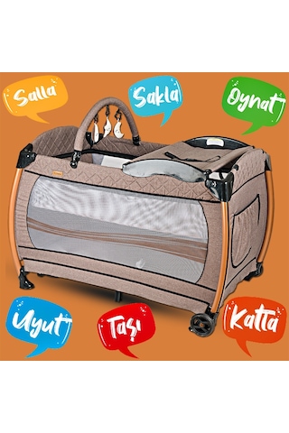 Baby Home 600 Nanny Bebek Oyun Parkı Yatak + Sünger Yatak