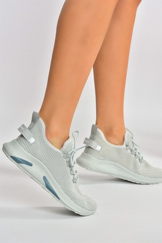 Fox Shoes Gri Triko Kumaş Kadın Spor Ayakkabı M702006204