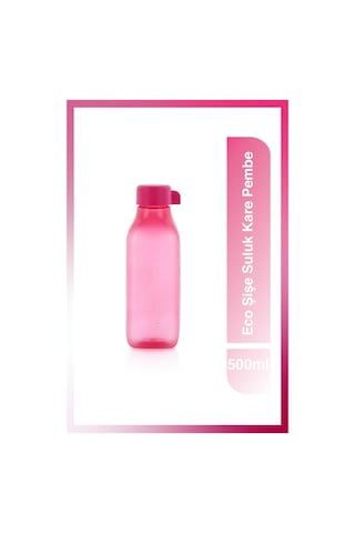 Tupperware Eco Şişe Suluk Kare 500 ml Pembe