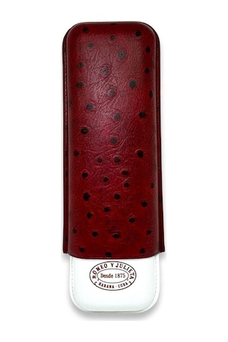 Romeo Y Julieta 2 Li Croco Kırmızı Deri Puro Kılıfı 64 Ring
