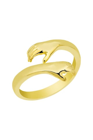 Casera's Gümüş Gold Sarılan Eller Yüzük Csr2183225 Gümüş