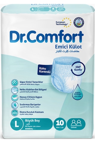 Dr.Comfort Yetişkin Emici Külot L 10'Lu