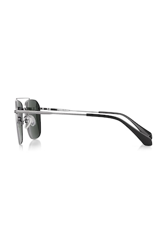 Daniel Klein Dk3284-2 Dikdörtgen Slim Line Yeşil Polarize Camlı Erkek Güneş Gözlüğü 53-20-145 Metalik Gri