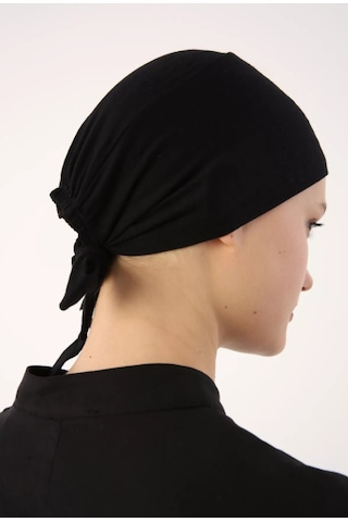 Dikişli Bağlamalı Penye Siyah Bone Siyah