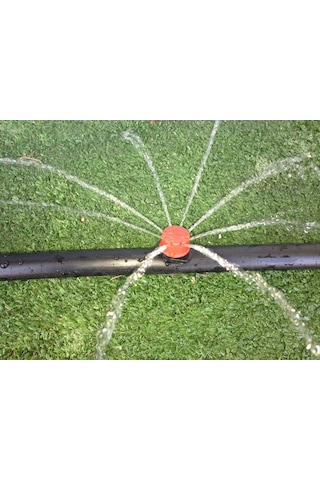 Kırmızı Debi Ayarlı Hat Üstü Damla Sulama Damlatıcı Meme