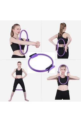 Pilates Çemberi Ve 3 Lü Direnç Lastiği Fonksiyonel Egzersiz Seti Sihirli Halka Ve Çok Yönlü Set Çok Renkli