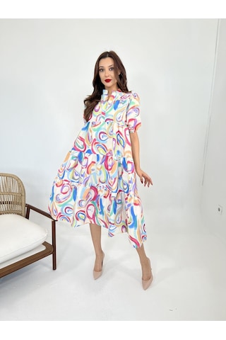 Moderie Butik 5522 Elbise-latina Altın