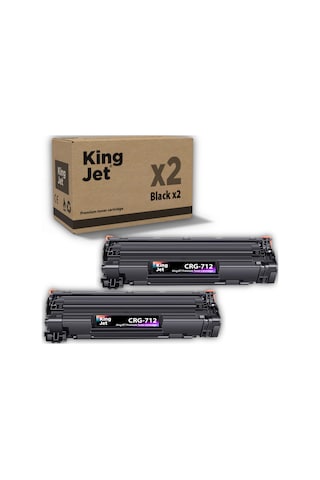Kingjet Canon Uyumlu Crg-712 Standart Kapasiteli 2'li Paket Çipli Uyumlu Toneri Lbp3010