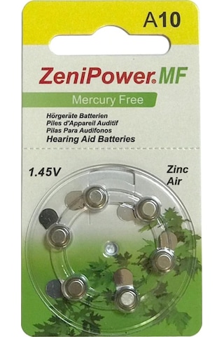 Zenipower MF A10 1.45 V İşitme Cihazı Pili 6 x 10'lu