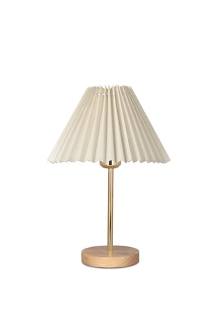Homing Lotus Ahşap Taban Abajur 241938 Krem