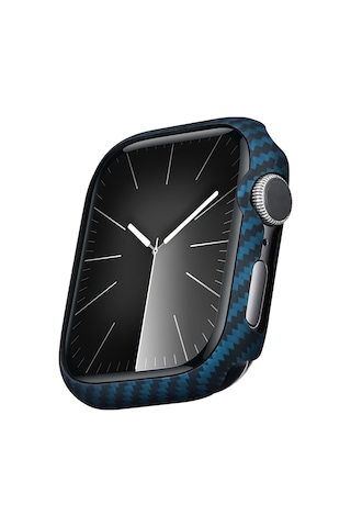 Pitaka Air Case Watch 45mm Kasa Koruyucu 600d Aramid Fiber Classic Serisi Black-blue Twill Siyah - Mavi