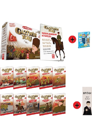 4. Sınıf Hikaye Kitabı Seti Model Yayınları Gazi'nin Yolu + 4. Sınıf Test Kitabı + Kişiye Özel İsimli Harry Potter Kitap Ayracı