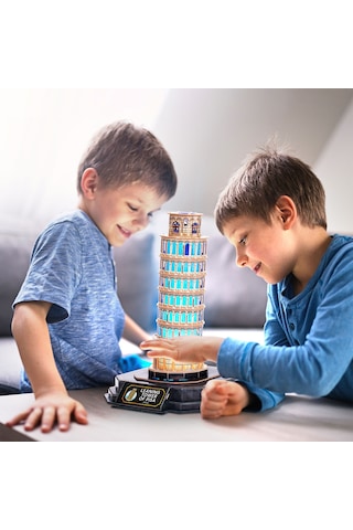 Pisa Kulesi 3d Puzzle Led Işıklı L535h