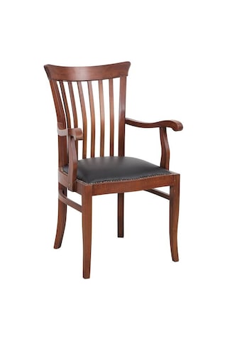 Masifart_Mobilya Masifart Aden 7115 Şerif Kollu Sandalye Ceviz