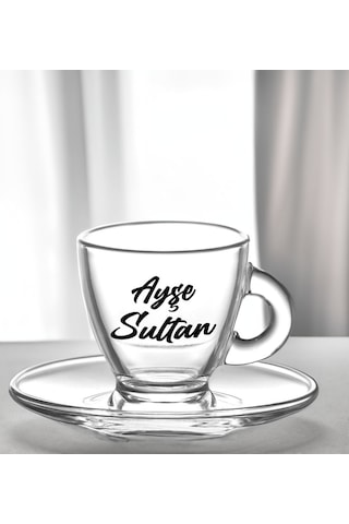 Bk Gift Kişiye Özel İsimli 2li Cam Kahve Fincanı & Türk Kahvesi & Gümüş Metal Kutuda Kokulu Mum Hediye Seti-1, Anneye Hediye, Anneler Günü Hediyeleri