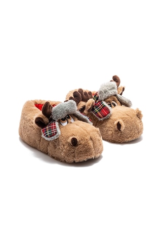 Twigy Divo EE0514 Erkek Hayvanlı Panduf Kahverengi 41/46 Kahverengi