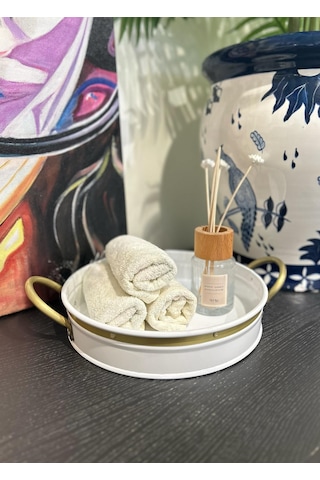 The Mia Galvin Tepsi Beyaz 30 cm