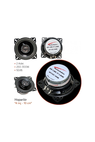 Audiobahn Hoparlör 10 Cm - 4 İnç 250w A1020h