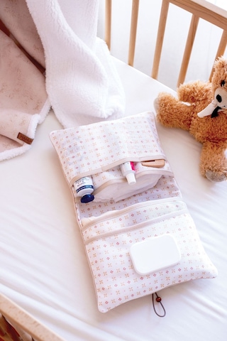Anne Bebek Bakım Çantası Yenidoğan Alt Açma Değiştirme Düzenleyici Çantası Organizer Solid Bej Çok Renkli