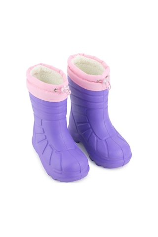 Gezer Kız Çocuk Kışlık Eva Boğazdan Lastikli Sessiz Taban Kar Bot Çizme Eflatun