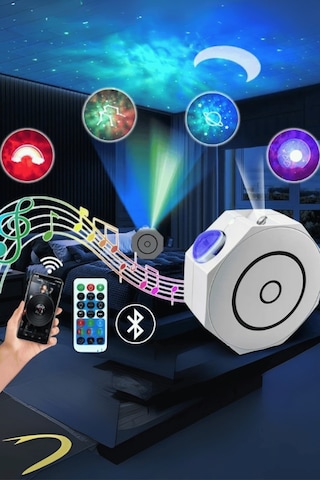 Büro Ev Ofis Hediyesi İçin Bluetoothlu Anason Stil Projektör Gece Lambası Diğer