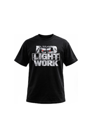 Dark Line %100 Pamuk Unisex Siyah Oversize T-shirt No Lıght Work Siyah