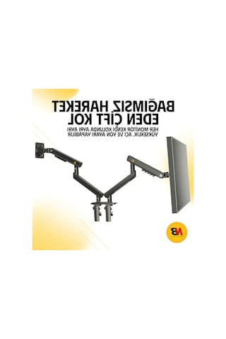 Ergonomik Monitör Standı 17-32 İnç Ekranlar İçin Ayarlanabilir Açık Ceviz