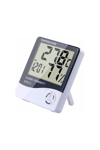 Lcd Elektronik Alarm Saat Termometre Higrometre Hava Istasyonu Kapalı Alandaki Masa Saati