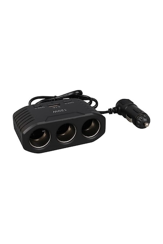 Olesson 2012 12-24v Çift Type-c - Tek Usb Girişli 120w 80cm Kablolu 3 Lü Araç Çakmak Çoklayıcı