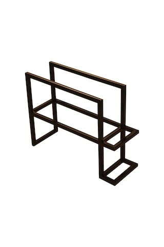 Konfeti Metal Profil Ayakkabı Rafı Siyah