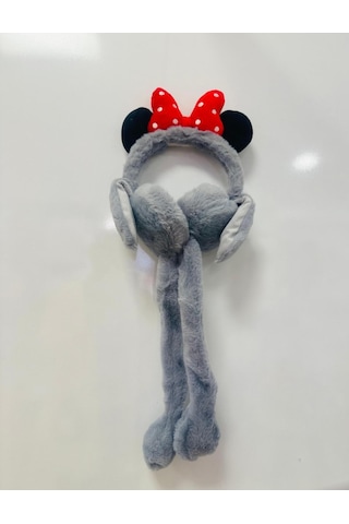 Gala Sesli Harektli Mıckey Mause Çocuk Peluş Kulaklık Gri