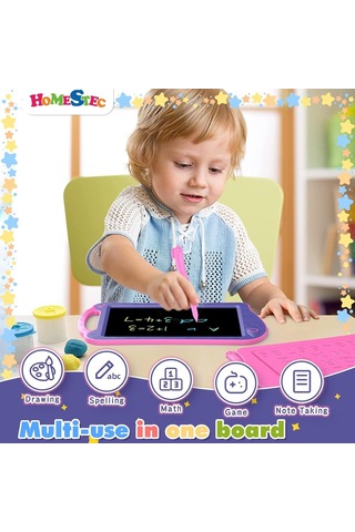 Astrodraw Kız Oyuncakları 2 3 4 5 6 Yaş Kız Çocuk si, Renkli Çizim Pedi Taşınabilir Tutamak, Lcd Yazma Tab