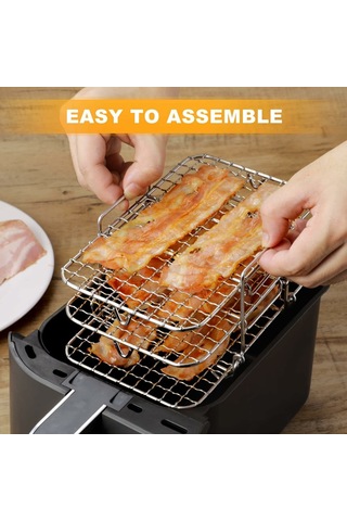 Vkemall Çift Bölgeli Fritöz İçin Paslanmaz Çelik Katmanlı Dehidratör Rafı, Af300uk/af400uk Uyumlu