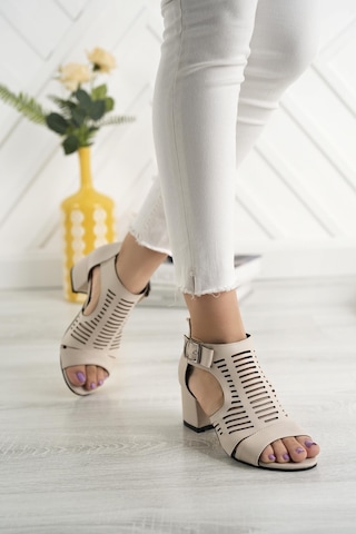 Nesil Shoes Conf 111 Ten Fermuarlı Yazlık Kadın Ayakkabı-ten Ten Rengi