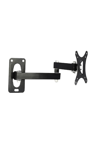 Ayarlanabilir Tv Monitör Duvar Askı Aparatı, 10-32 İnç, Vesa 75x75/100x100mm Uyumlu, Döndürülebilir Ve Eğilebili