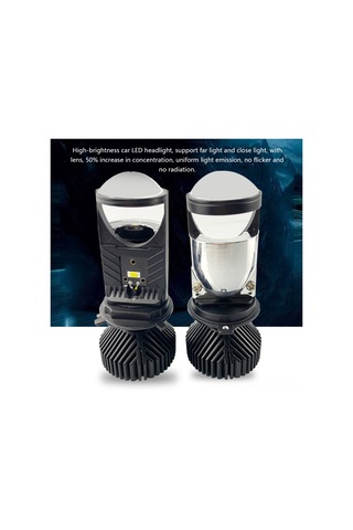 Yaozixa H4 Tipi Araba Led Farı, 55w 8000lm 6000k, Uzaktan-yakın Işıklı Bütünleşik, Alüminyum Gövde, Ip67, 50000 Saat Ömür