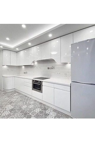 Parlak Beyaz 50x100 Yapışkanlı Folyo Mutfak Dolap Ve Mobilya Kapl