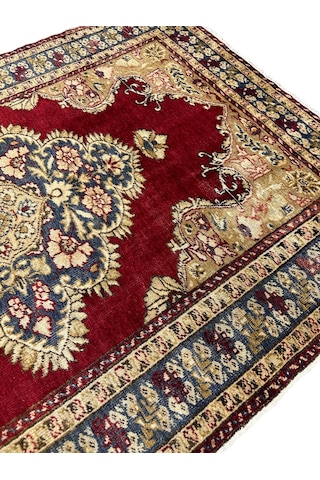 El Dokuma Antika Bürüngüz Halısı 137x195 Kök Boya %100 Yün Halı