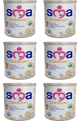 Sma Comfort 2 Bebek Devam Sütü 400 G 6 Kutu