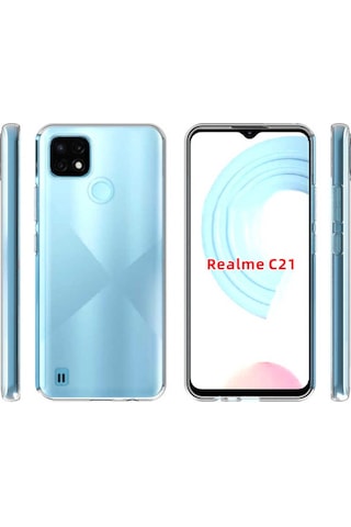 Realme C21 Kilif Zore Seffaf Ince Ve Esnek Süper Silikon Kilif 505127319