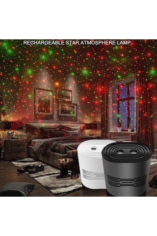 Tongxida Usb Şarj Mini Lazer Sahne Işığı, 8 Renkli Siyah, C209 Diğer