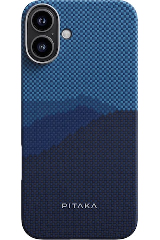 Apple Uyumlu iPhone 16 Kılıf Magsafe Özellikli Aramid Fiber Pitaka Tactile Woven Starpeak Serisi Over The Horizon