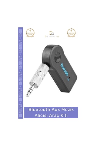 Araçkiti Kablosuz Bluetooth Ses Aktarım Modülü Mikrofonlu Handsfree Aux Müzik Alıcısı Araç Kiti