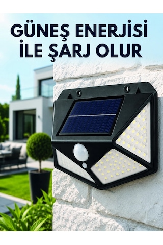 Sensörlü Solar Bahçe Lambası Geniş Açılı Led Aydınlatmalı Balkon Garaj Ve Bahçe Işığı Çok Renkli