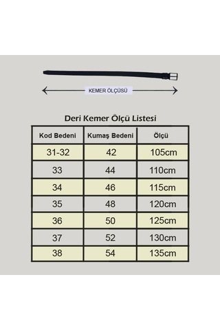 Efluce Erkek Hakiki Deri Kemer 4cm Taba