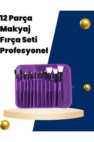 Zenvia Profesyonel Makyaj Uygulamalarına Özel 12 Parça Kompakt Ve Hafif Makyaj Fırça Seti Znv2026